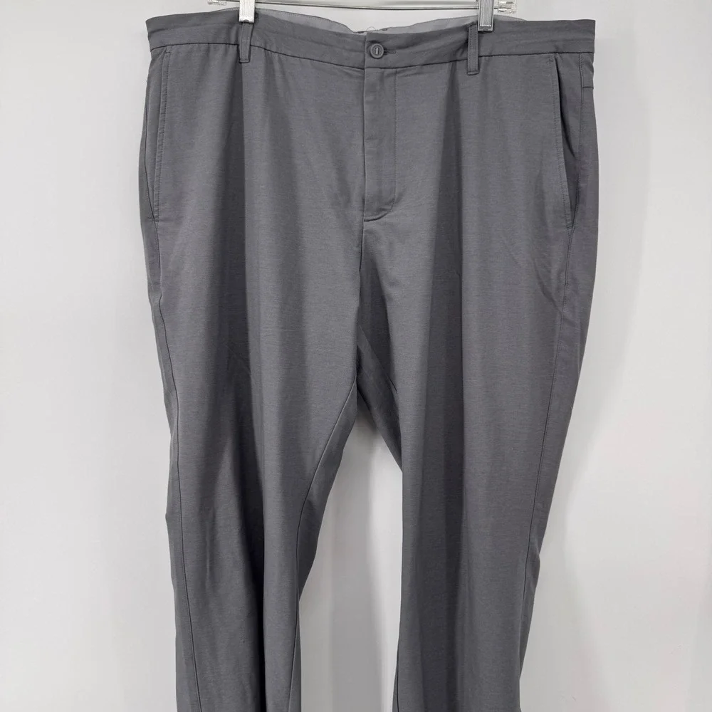 FootJoy Golf Pants Men 42x34 Gray Performance Stretch Flat Front Trousers 9267